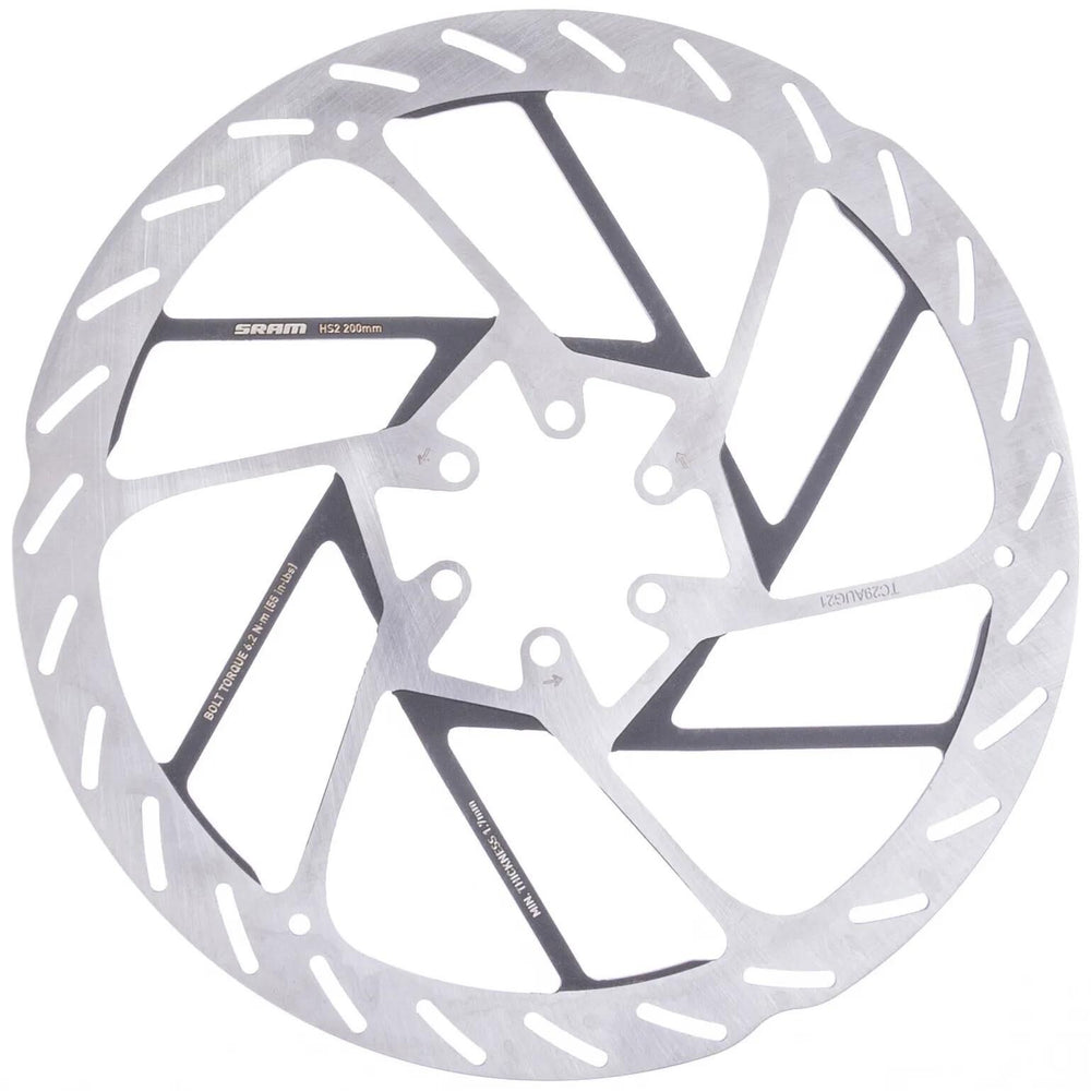 Sram remschijf hs2 brake rotors hs2 200 mm 6b rounded