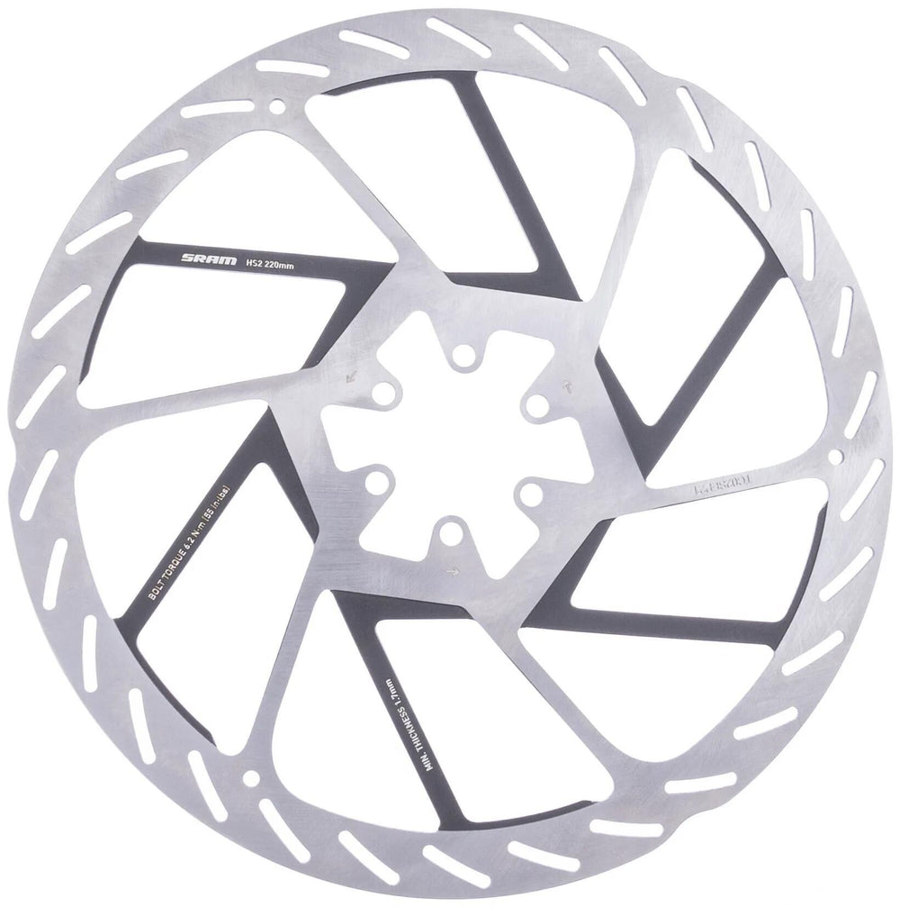 Sram remschijf hs2 brake rotors hs2 220 mm 6b rounded