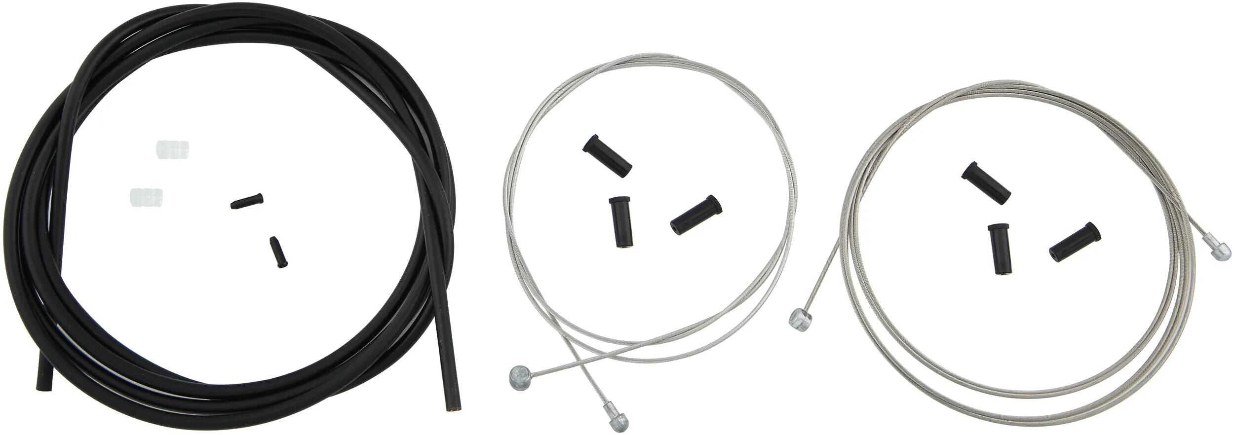 Contec bremszug-set stop+ ct brake cable set stop+ steel fr+rear compl black