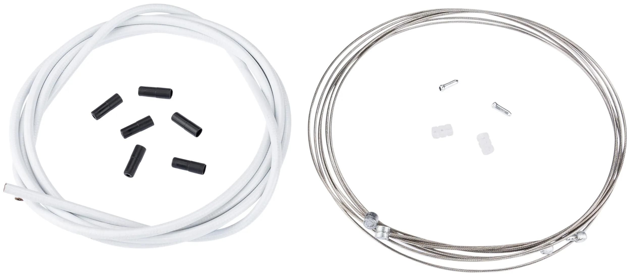 Contec bremszug-set stop+ ct brake cable set stop+ steel fr+rear compl white