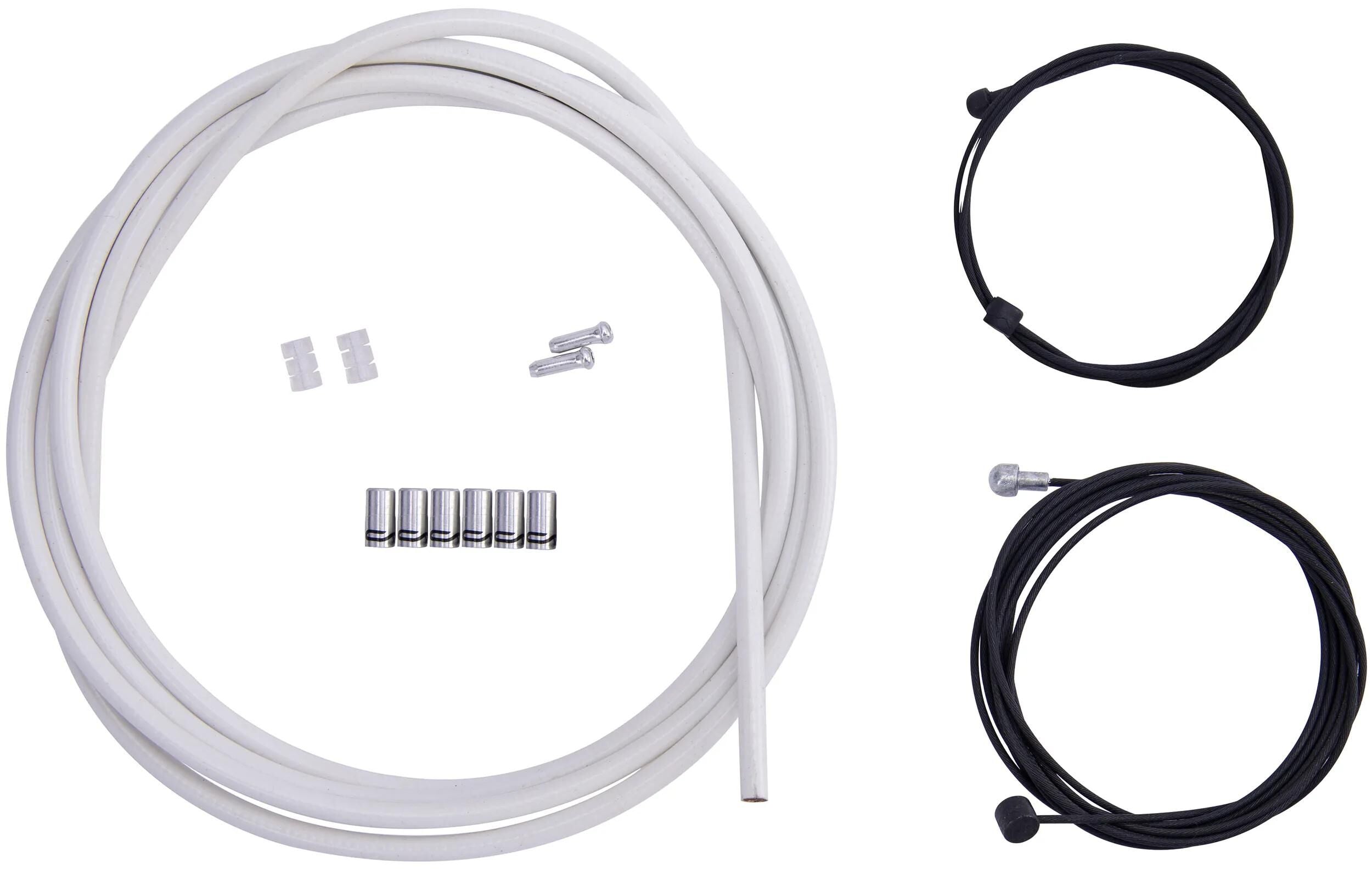 Contec bremszug-set stop++ ct brake cable set stop++ steel fr+rear compl white