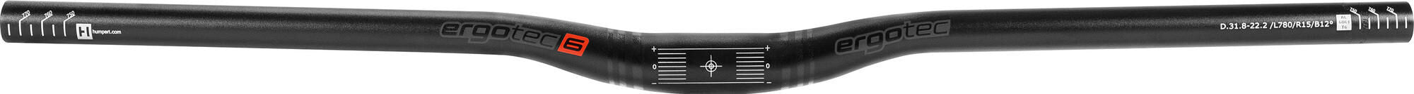 Ergotec stuur low riser bar 31,8 780mm zwart