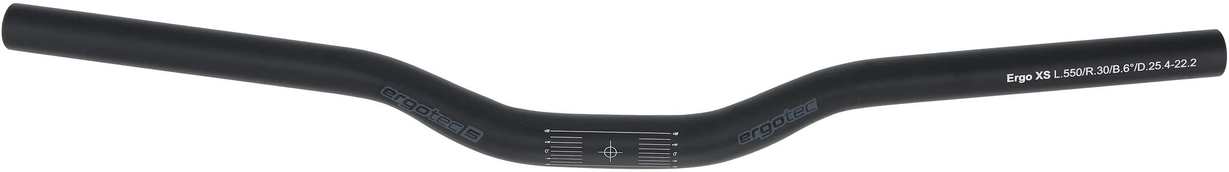 Ergotec stuur atb xs 25,4 550mm 6° mat zwart