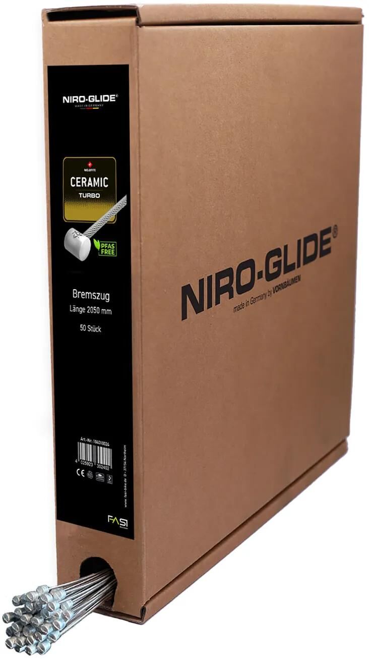 Niro-glide bremsinnenzug turbo niro glide ceramic brakes roller nipple 1800mm