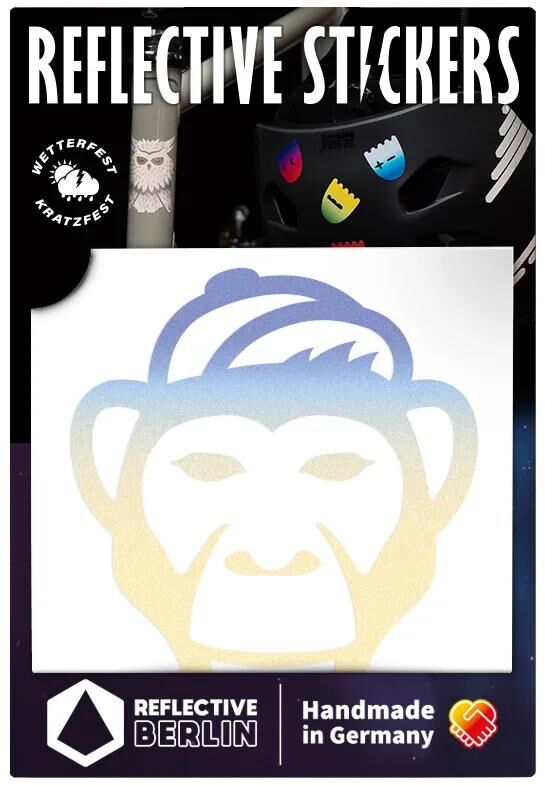 Reflective berlin reflexaufkleber decals ref.sticker ref.berlin monkey summer