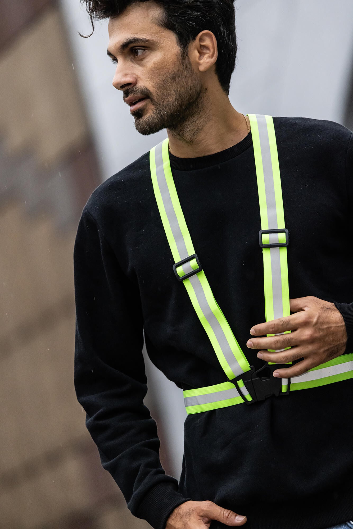 Wowow reflecterende veiligheidssjerp cross belt refl.sash cross belt fluoresc.yellow