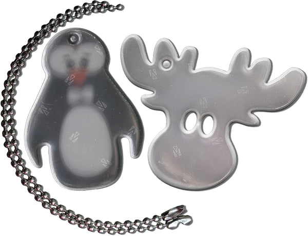 4-act reflex-aanhanger refl.tag pinguin+elk w.chain