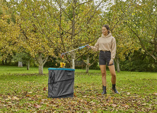 Gardena tuinafvalzak pop-up rechthoekig, maat m (zwart turquoise, tot 130 liter)