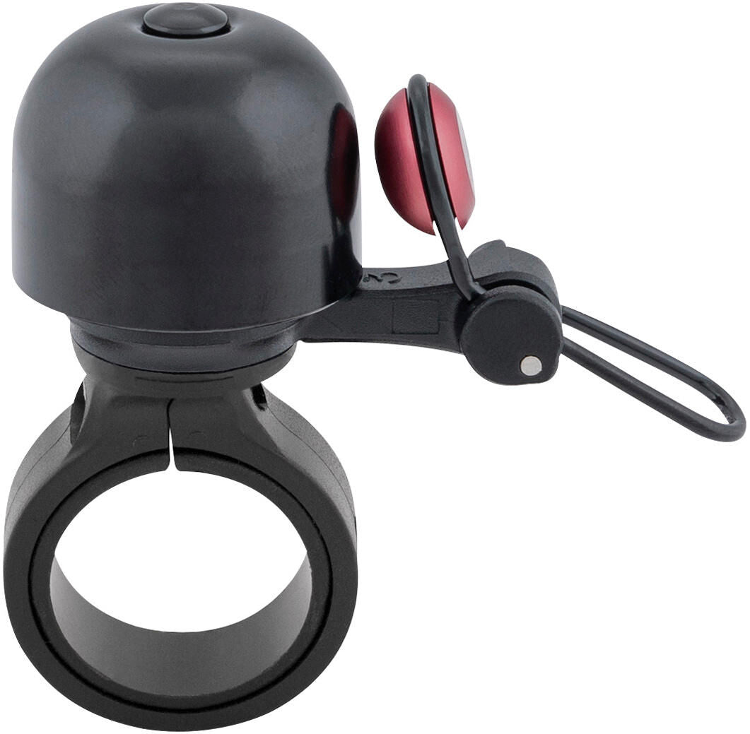 Contec mini fietsbel diamond bing ct mini bell diamond bing, black red, 22.2 mm