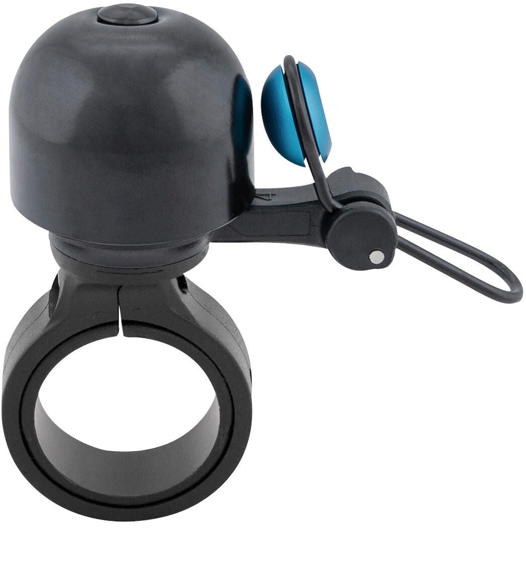 Contec mini fietsbel diamond bing ct mini bell diamond bing, black blue, 22.2 mm