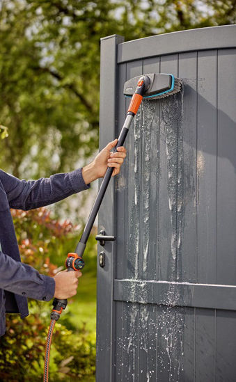 GARDENA Cleansystem staal met zachte borstel voor grotere,