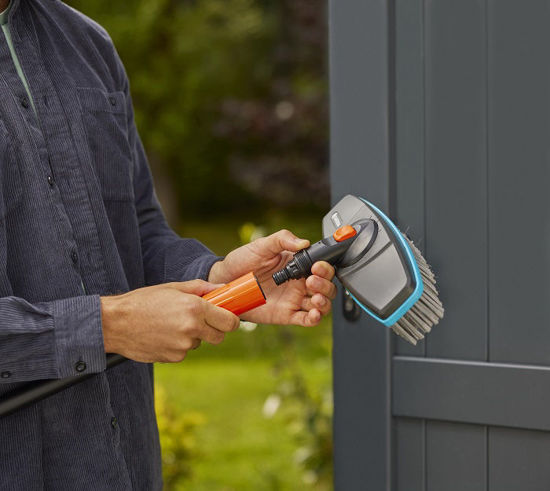 GARDENA Cleansystem staal met zachte borstel voor grotere,