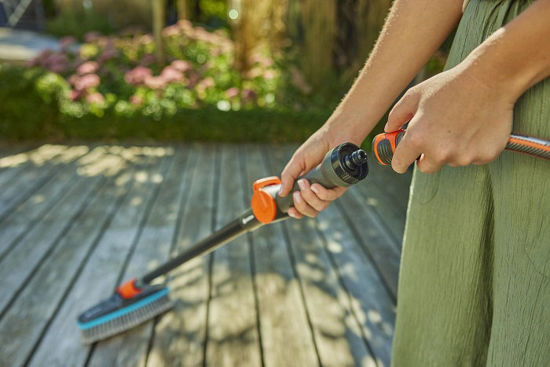 GARDENA Cleansystem staal met zachte borstel voor grotere,