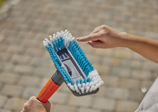 Gardena cleansystem steelborstel hard wasborstel (grijs turquoise, 18816-20, werkbreedte 27cm)