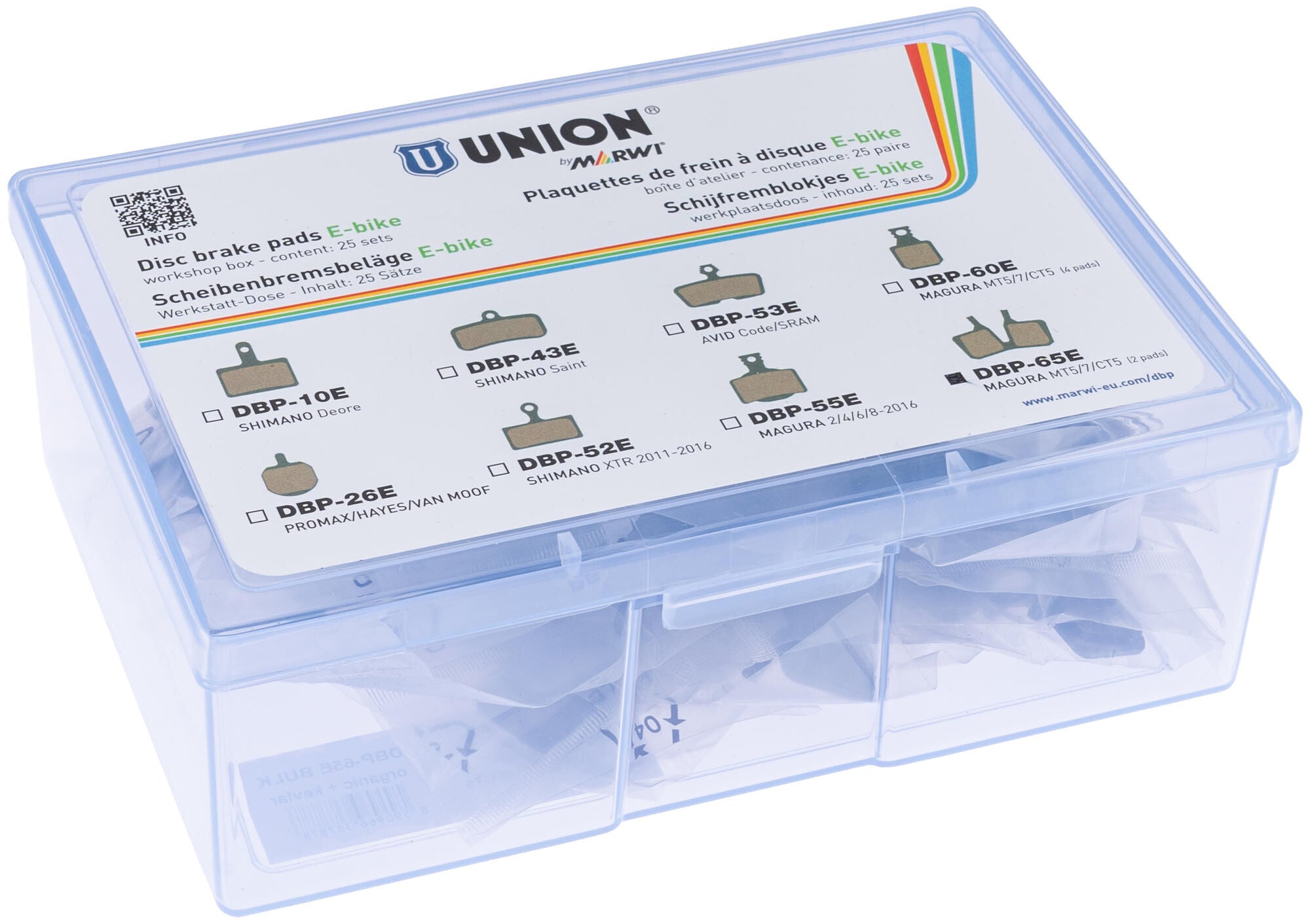 Marwi union schijfremblokken dbp-65e magura mt5 7 ct5 2 remblokken (25pr)