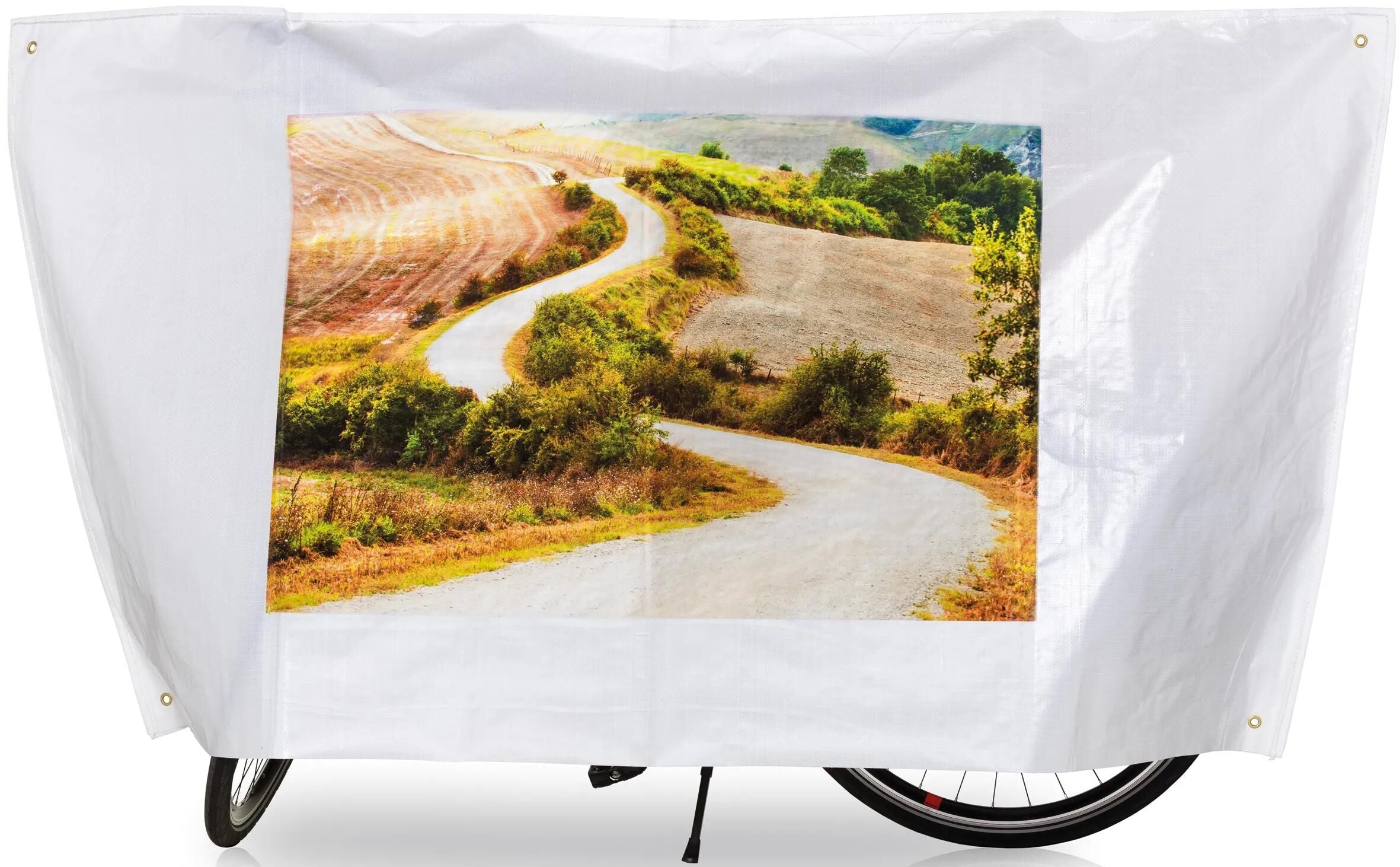 VK fietsbeschermhoes (4) Kleur klassiek met print