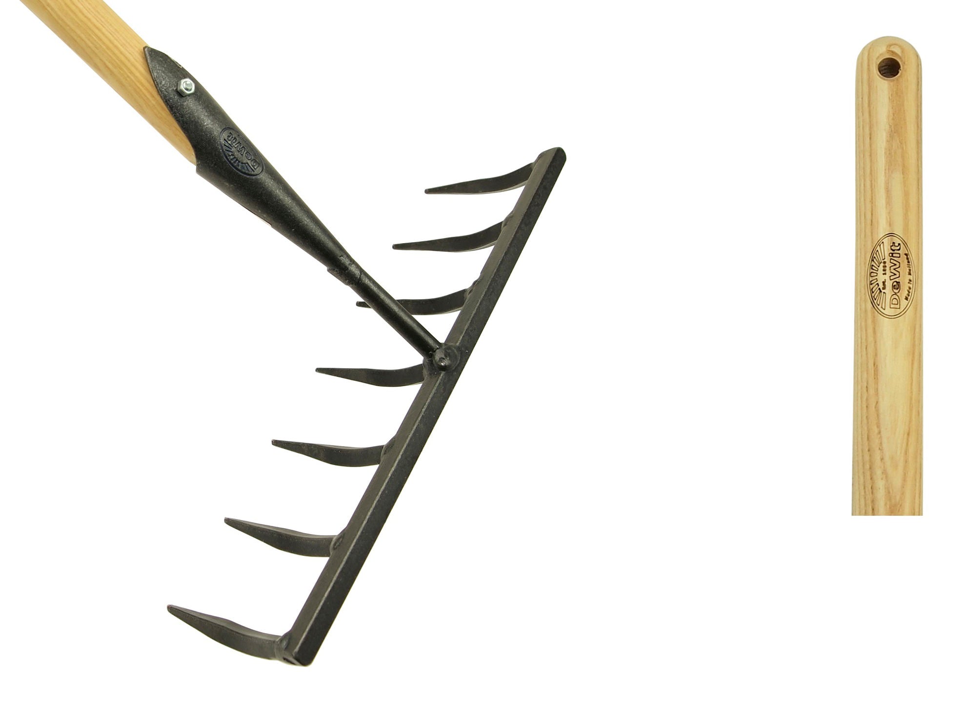 De wit zaadhark 7 tands rond essen steel 170cm dewit