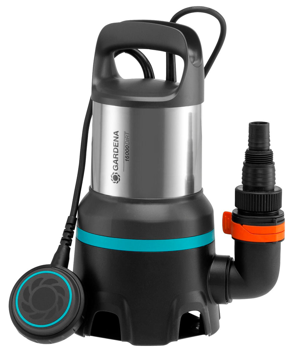 Gardena vuilwaterpomp 16000 dompel- en drukpompen (zwart roestvrij staal, 450 watt)