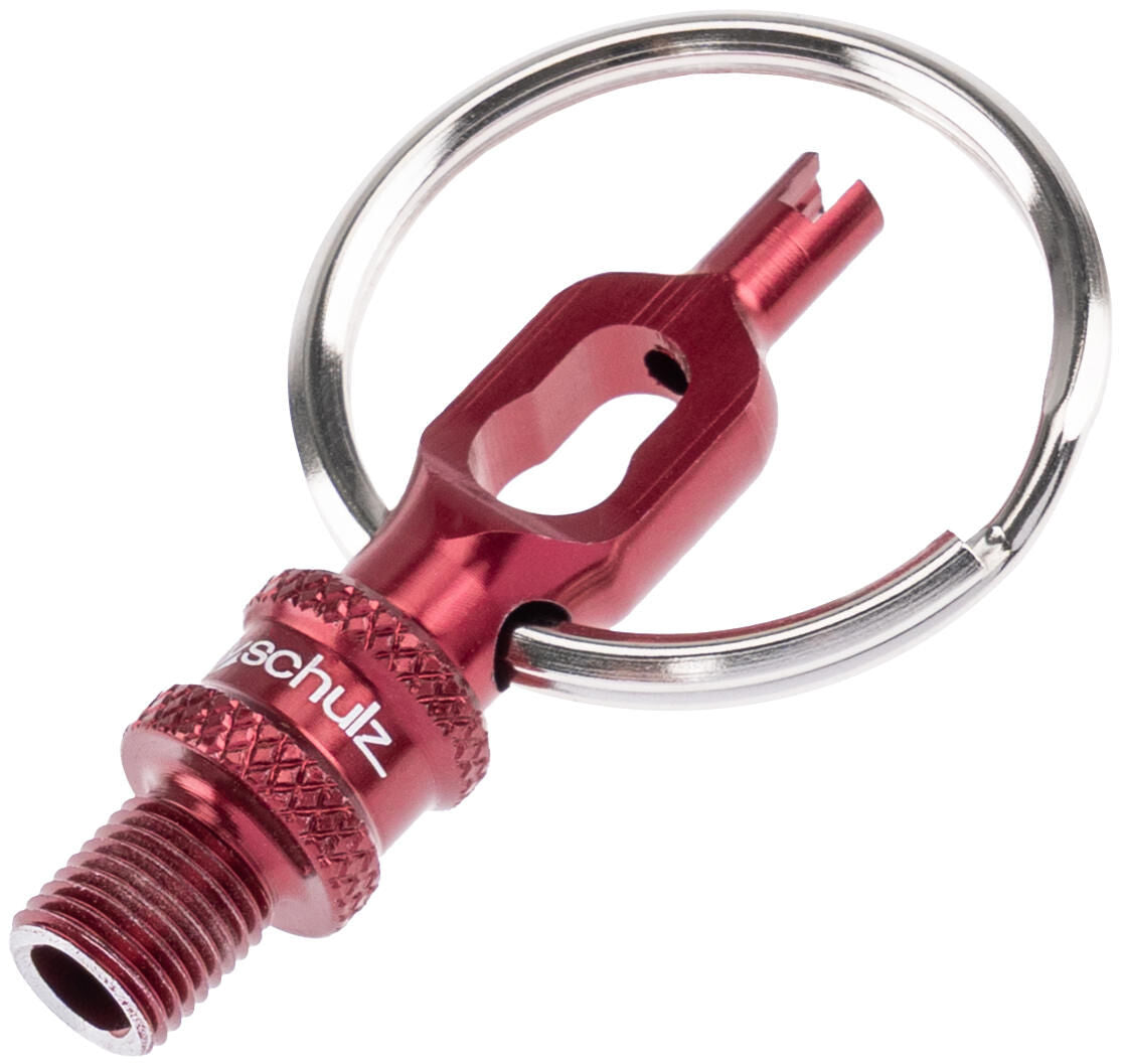 By,schulz ventieladapter v.5 valve adapter sv dv to av red