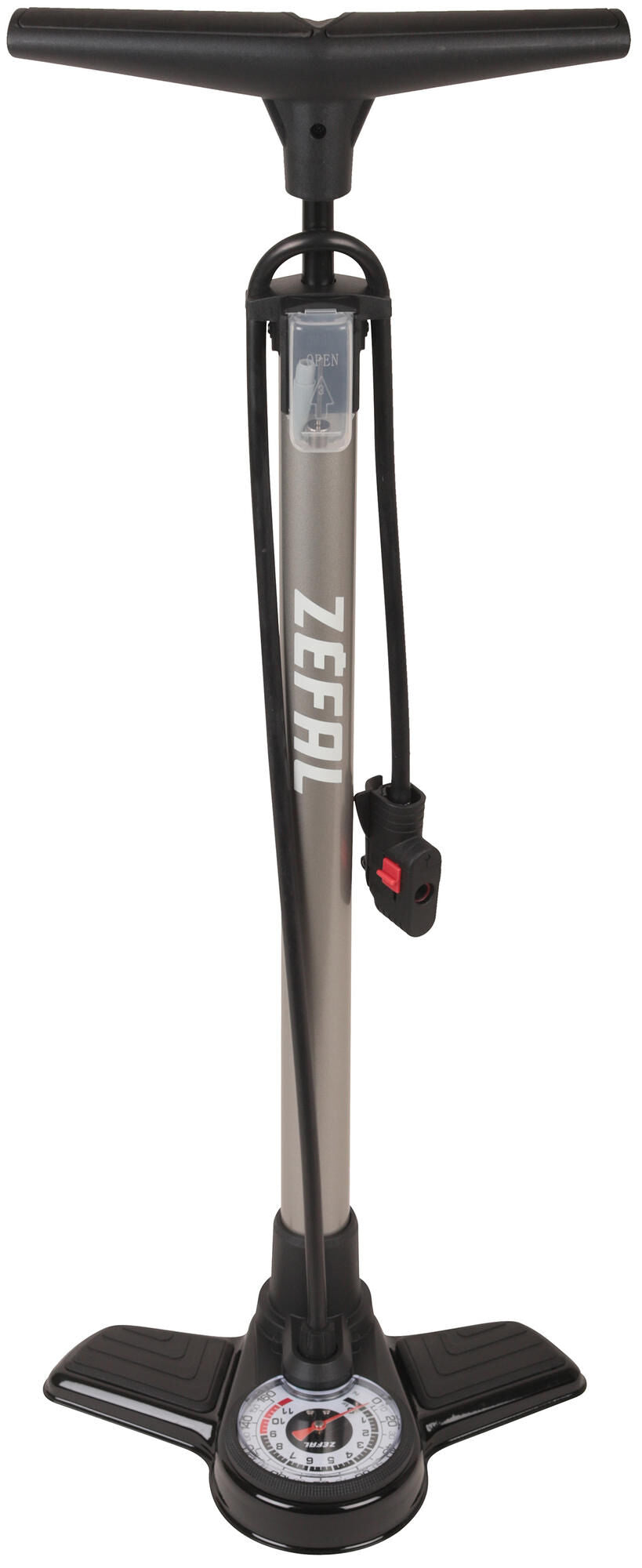 Zefal zéfal hoge druk pomp profil max fp20 floor pump zéfal profil max fp20 silver