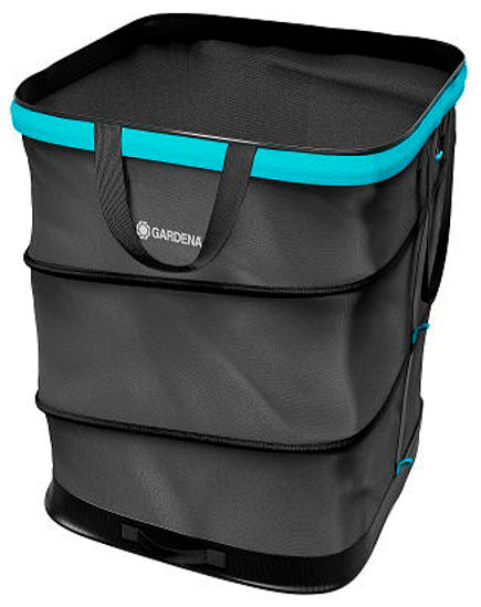 Gardena tuinafvalzak pop-up rechthoekig, maat m (zwart turquoise, tot 130 liter)