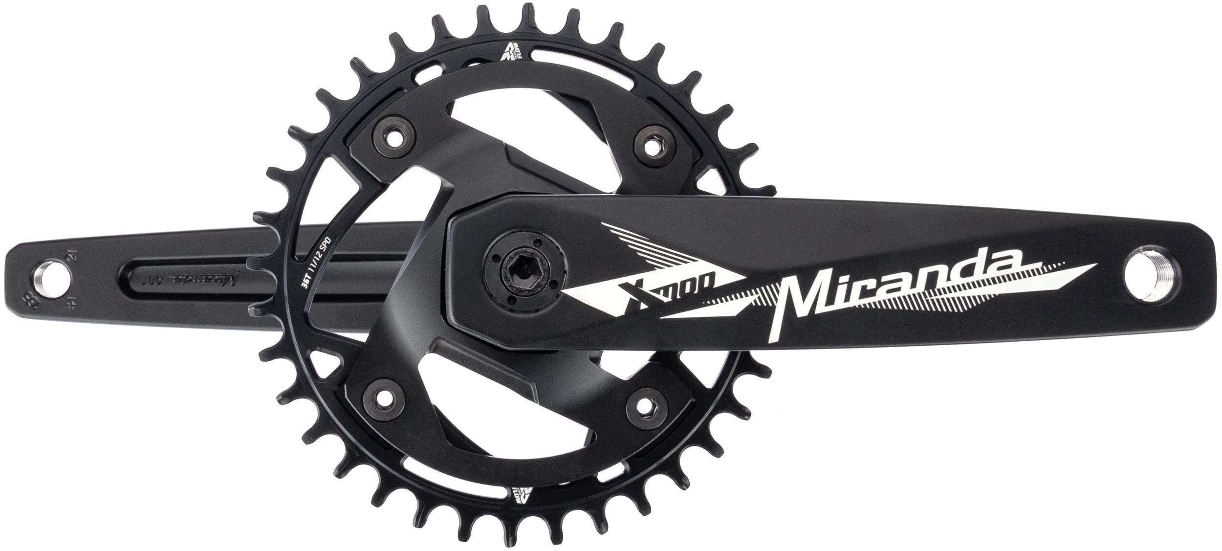 Miranda kettenradgarnitur modular mrtb chainflow 3d crankset mod.mrtb chainflow 3d 36t