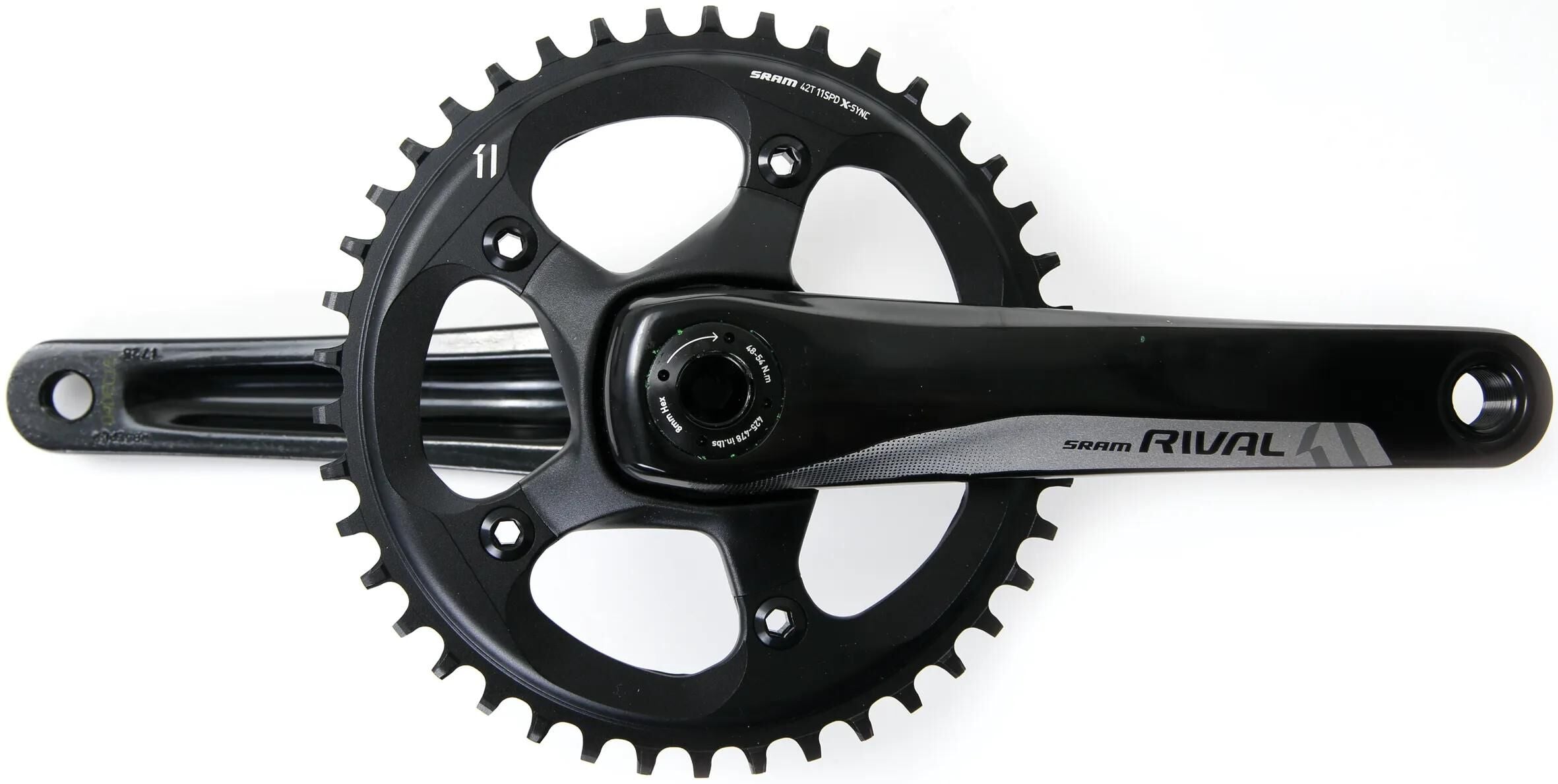 Sram kettenradgarnitur rival 1 crankset rival 1 bb30 42 t. 172,5mm black