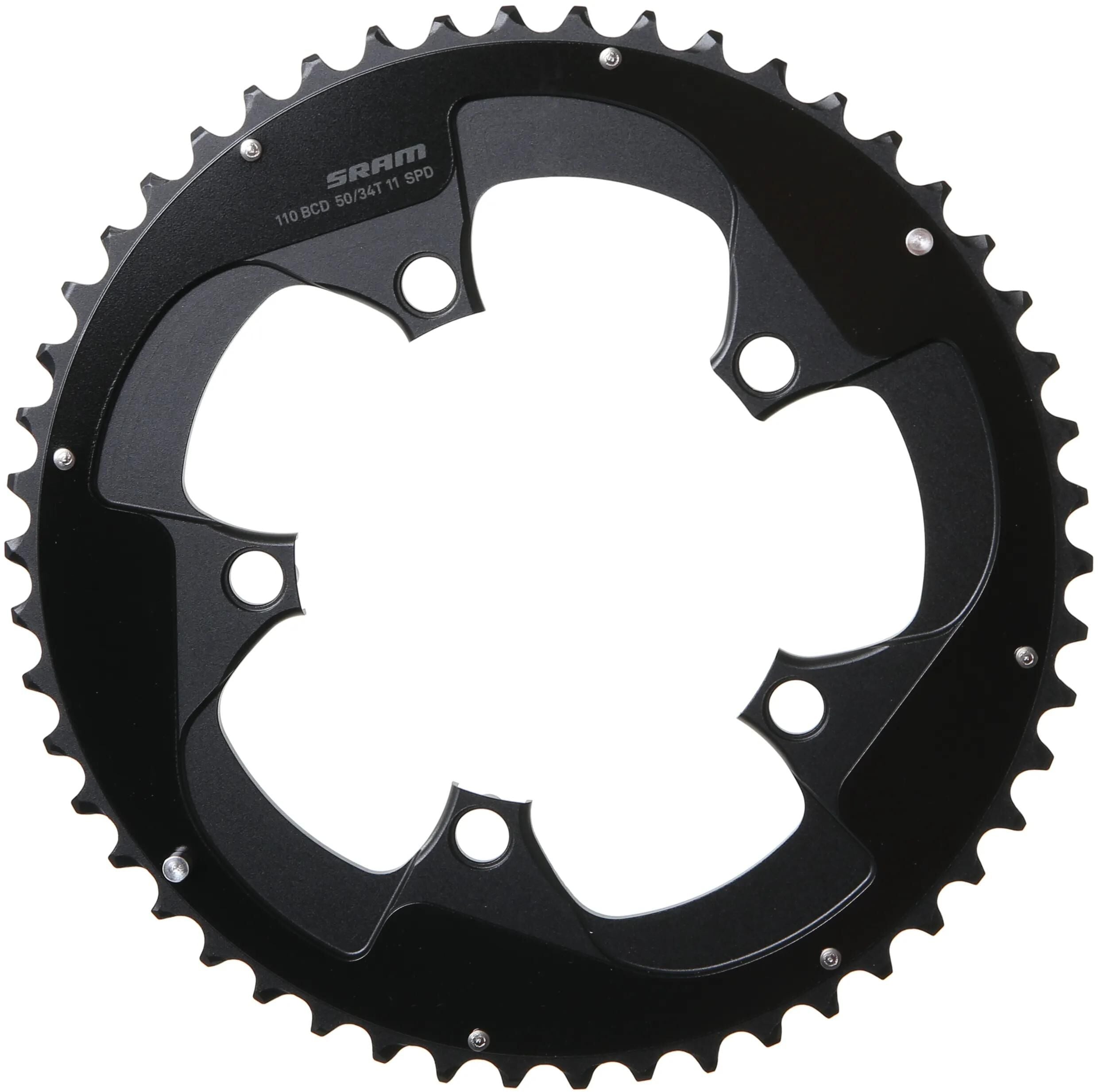 Sram kettenblatt road double chain ring roaddoub. 50t alu f. red black