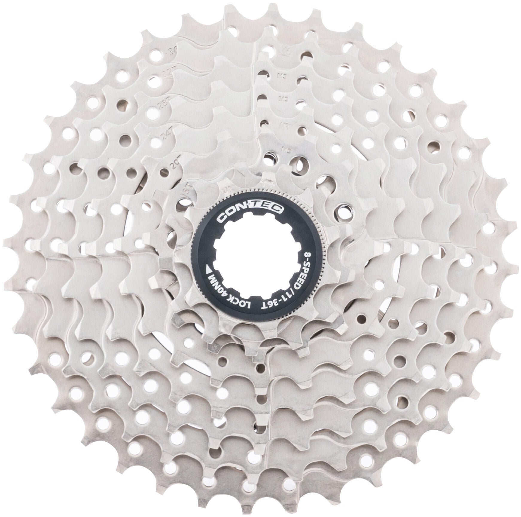 Contec grad cassette tandwiel ct cassette grad 11-36t 8sp sil. black