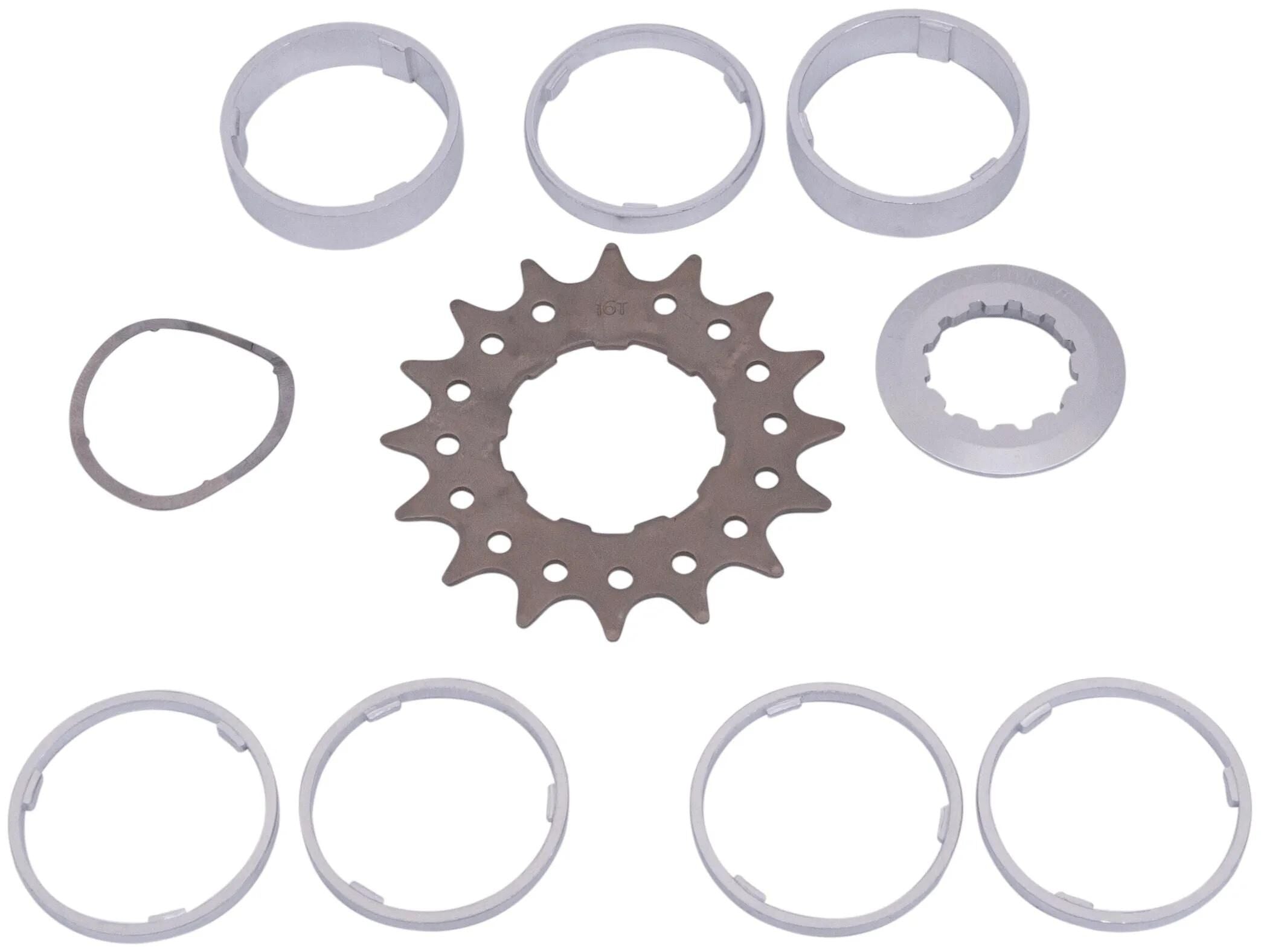 Point steck-zahnkranz sprocket w.spacer set 16t