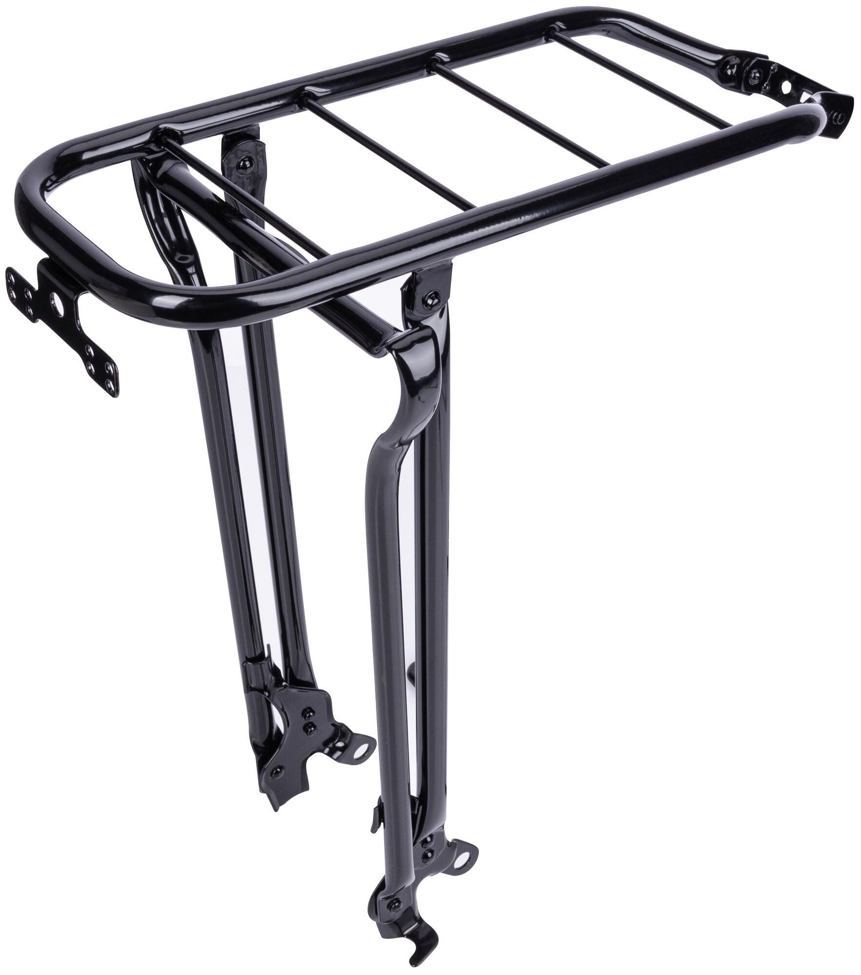 bagagedrager met klapstandaard 28 inch staal zwart