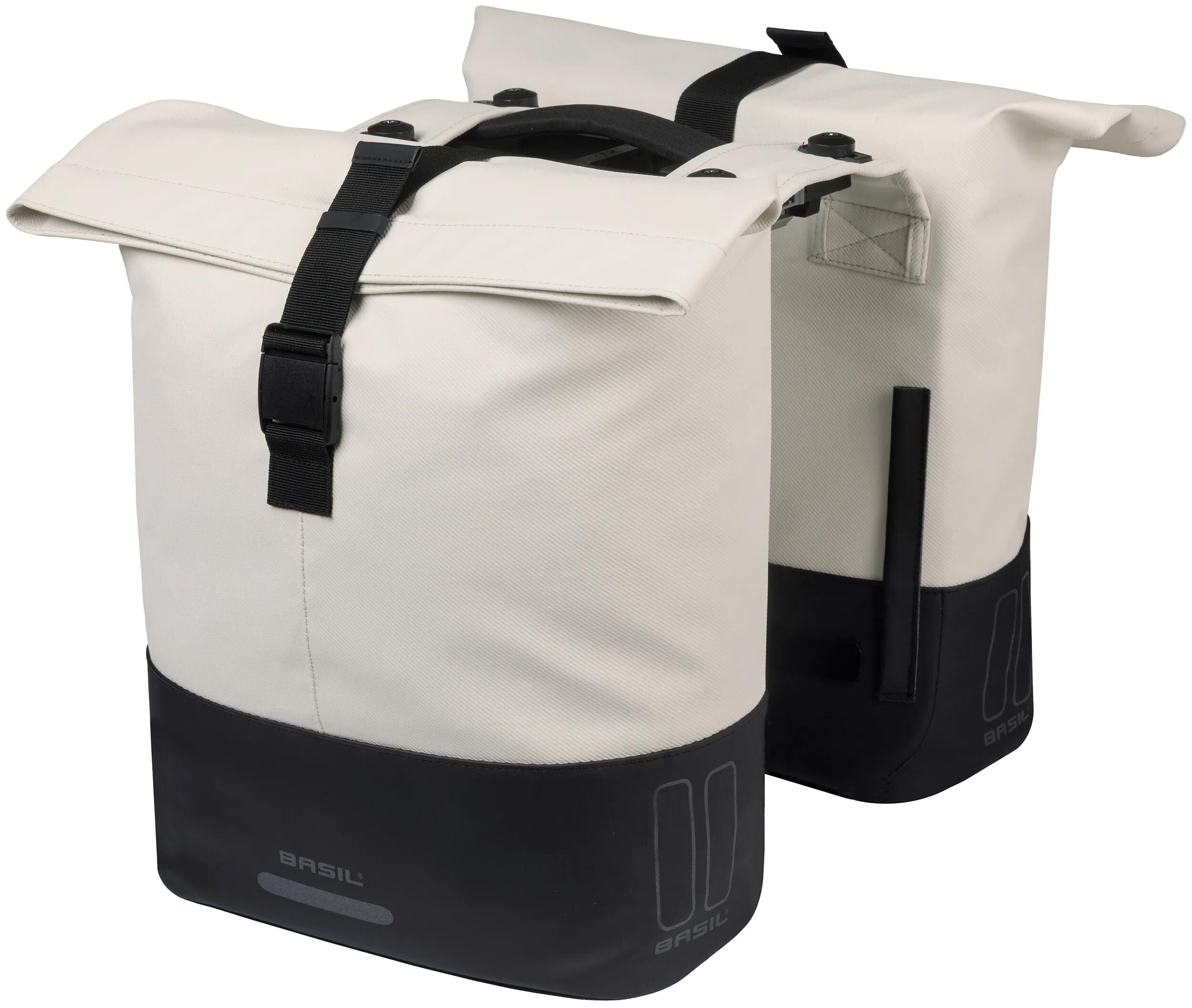Basil tas cove dubbel wit zwart | mik | 32l