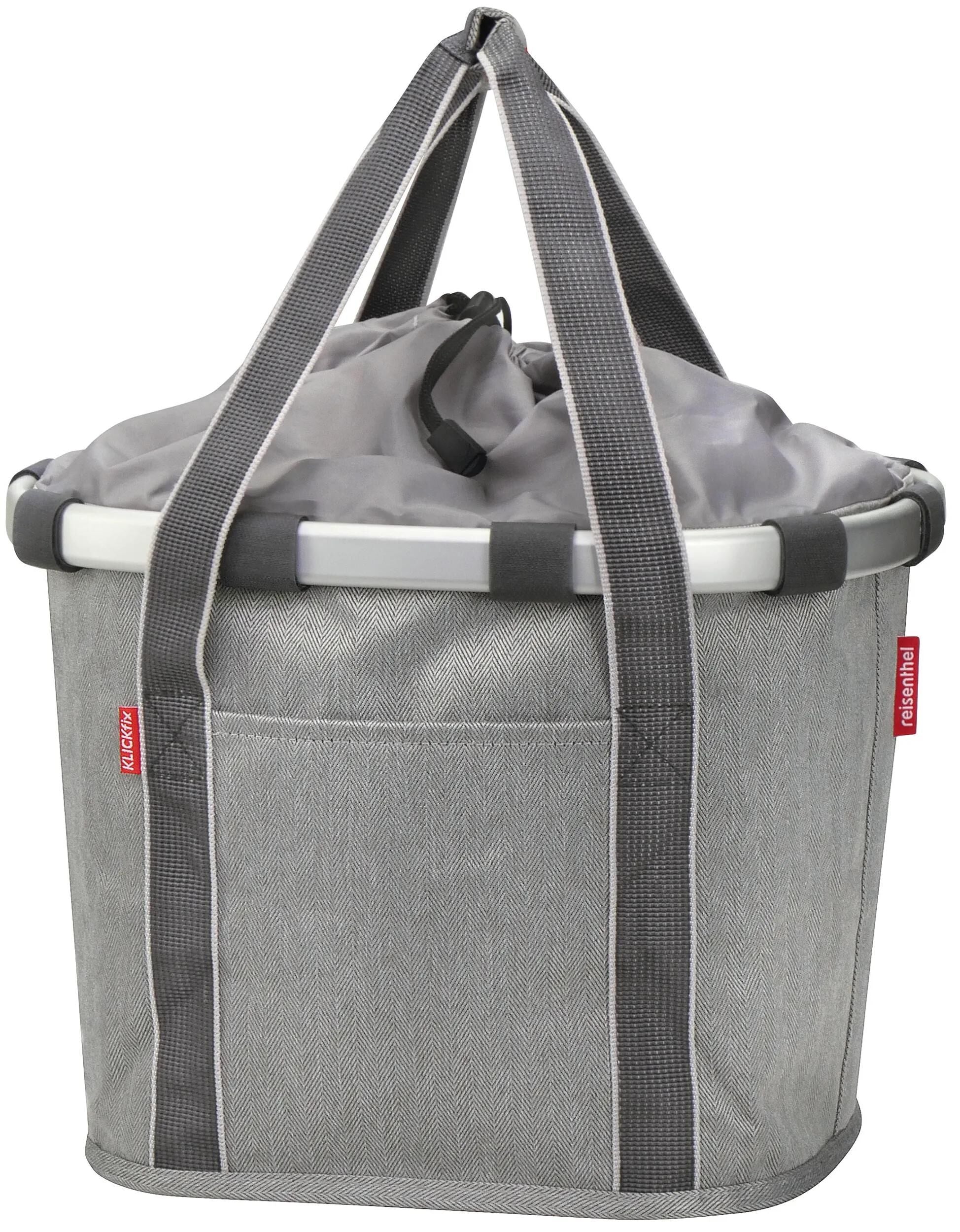 Reisenthel korb bikebasket shopping bag bikebasket herringbone gray