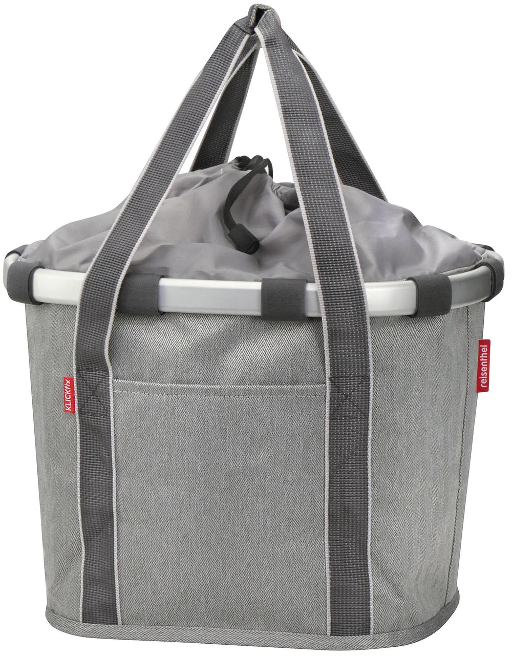Reisenthel korb bikebasket shopping bag bikebasket herringbone gray