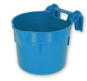 Voerbak kunststof hangon royal blue 8l