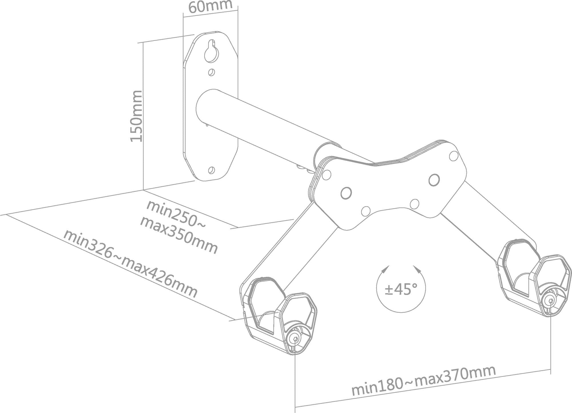 Contec presentatie-haken smart hold ct wall presenter smart hold black