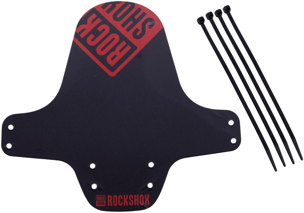 Rockshox steekspatbord fender clip-on fender rs black fire red
