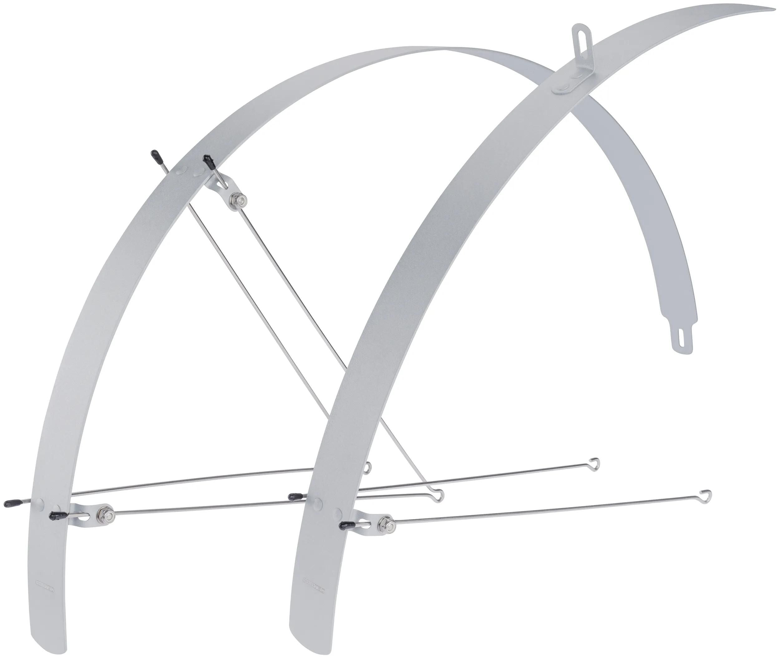 Contec schutzblech-set flat fender ct fender set flat fender 28 42mm alu silver