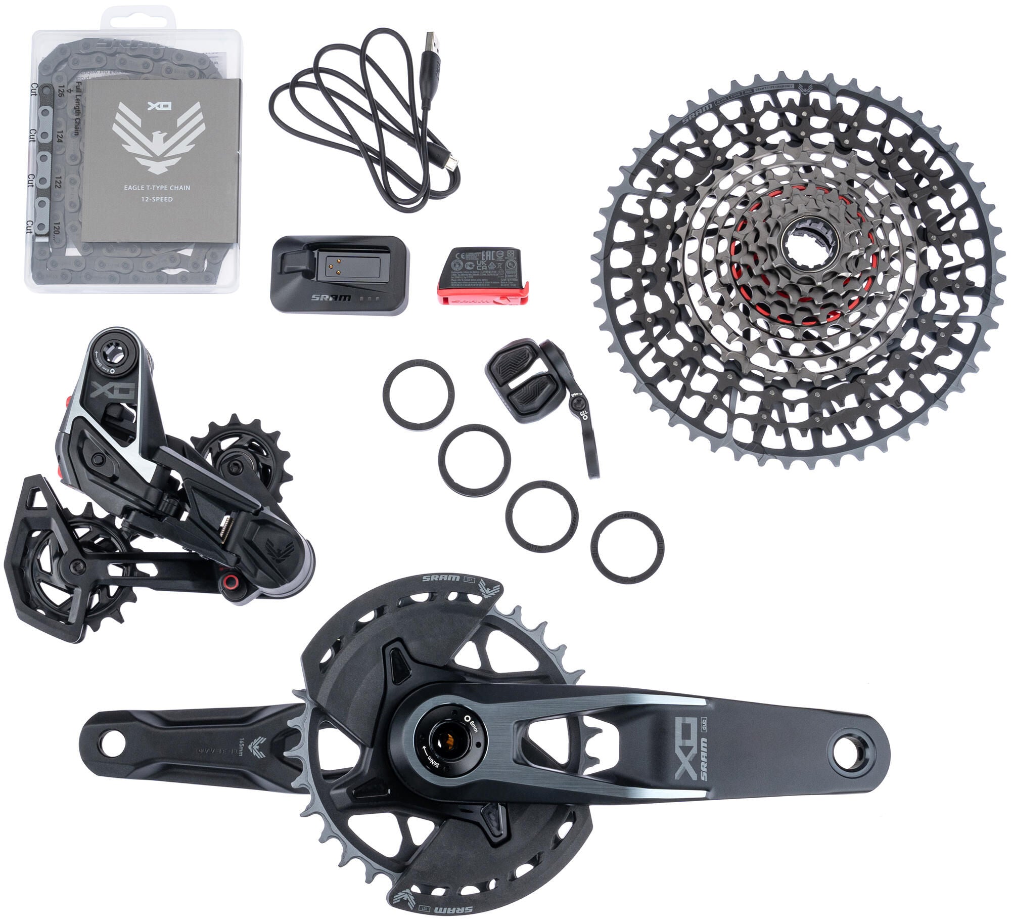 Sram schakelgroep-set x0 eagle axs transmission groupset x0 eagle axs tt 170 mm 32 z. v2