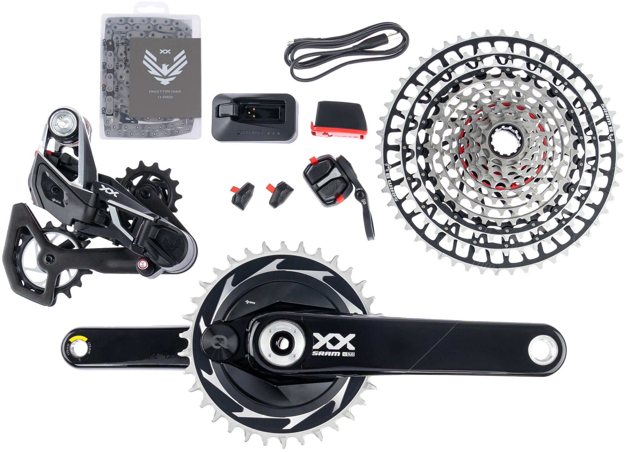 Sram schakelgroep-set xx sl eagle axs transmission set xxsl eagle pm 175mm axs q174 34t tm