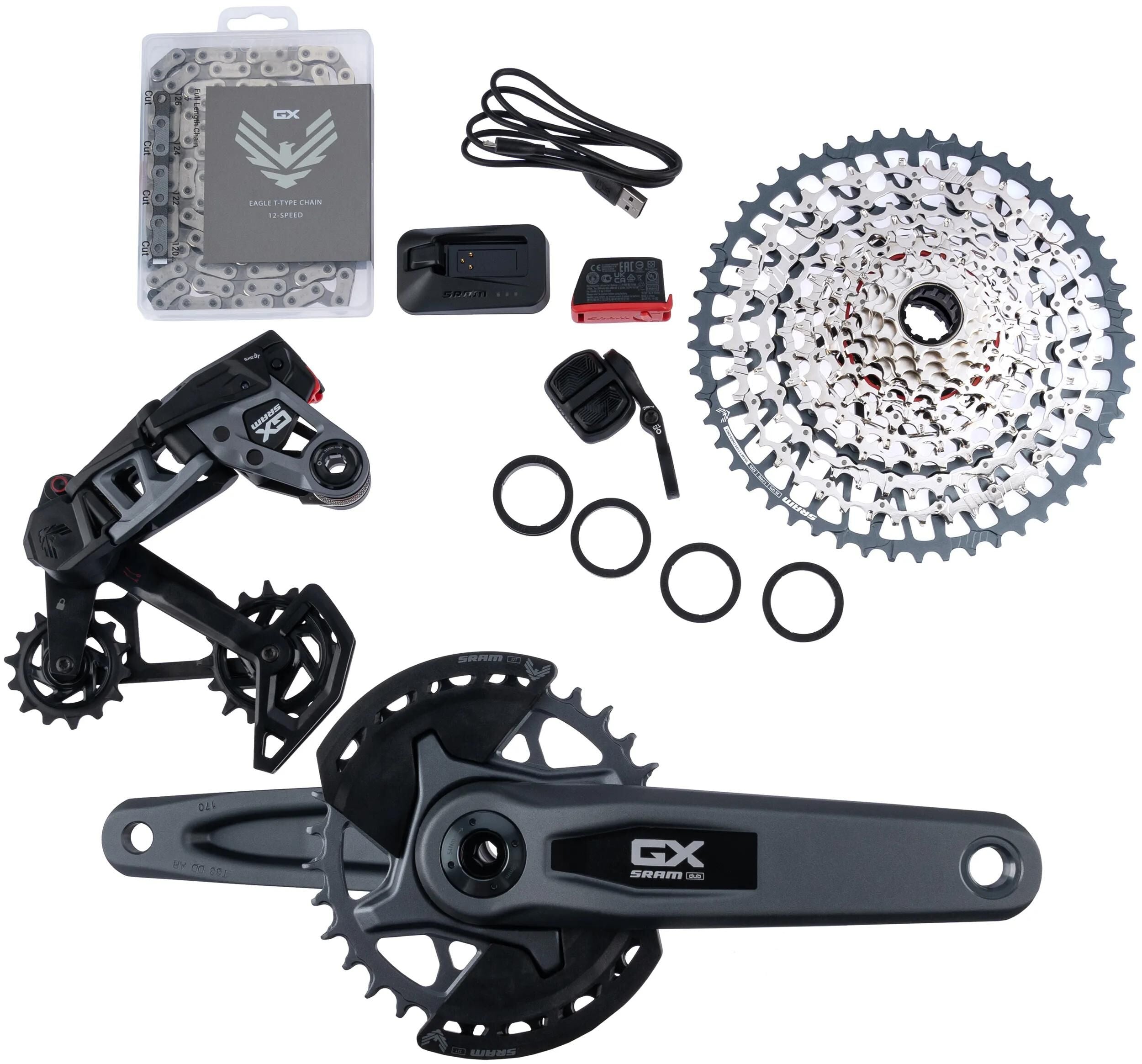 Sram schaltgruppen-set gx eagle axs transmission groupset axs tt gx eagle 170 mm