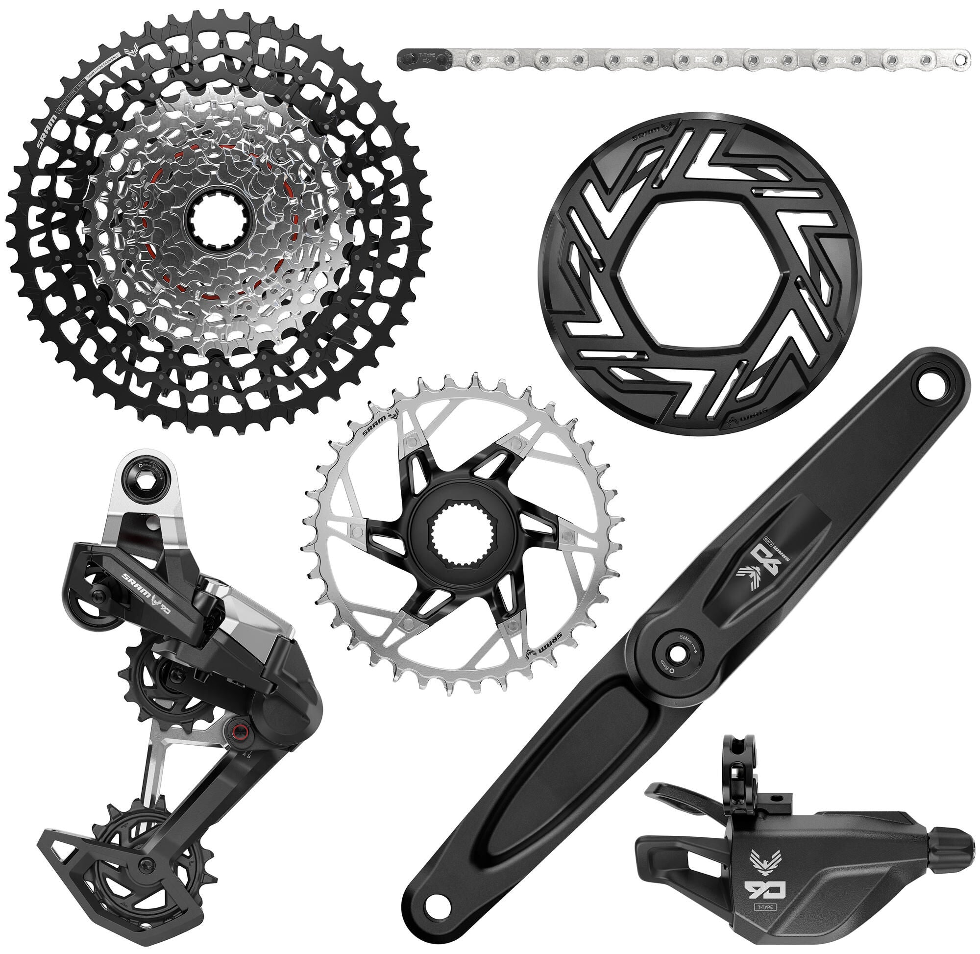 Sram schakelgroep-set eagle 90 transmission e-bike shifting group set t eagle 90 bosch 165 mm