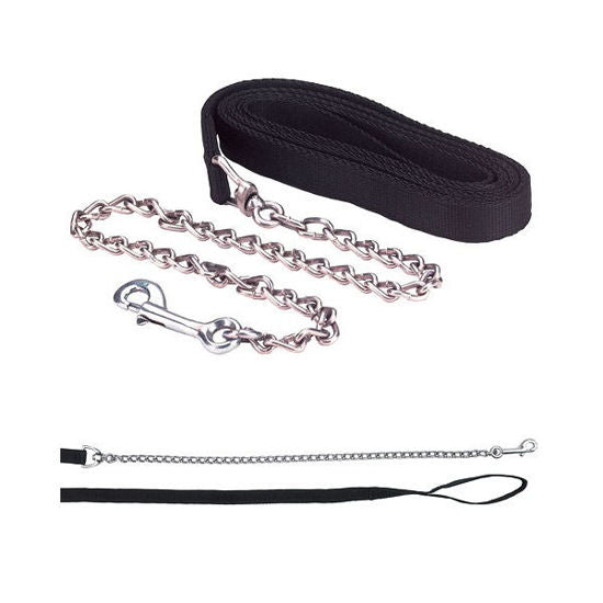 Voorbrenglijn met ketting 250cm zwart