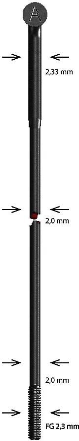 Alpina speiche spoke st.steel 290mm black