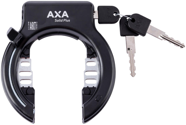 Axa ring- en accuslot set solid plus frame+bat.lock set solid plus long key