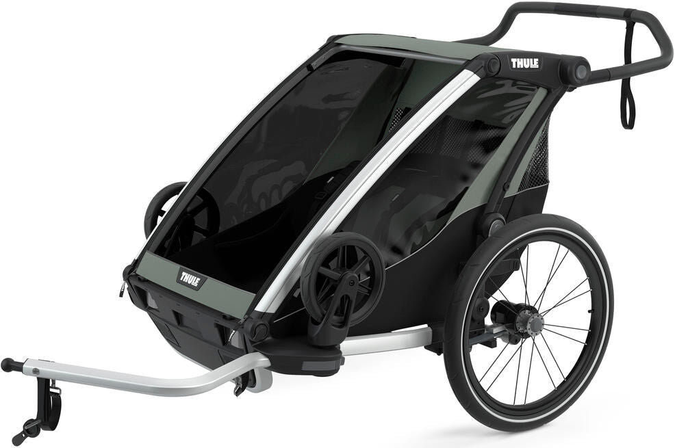 Thule fiets-kinderkar chariot lite dubbel . child trailer chariot lite 2 aga.green