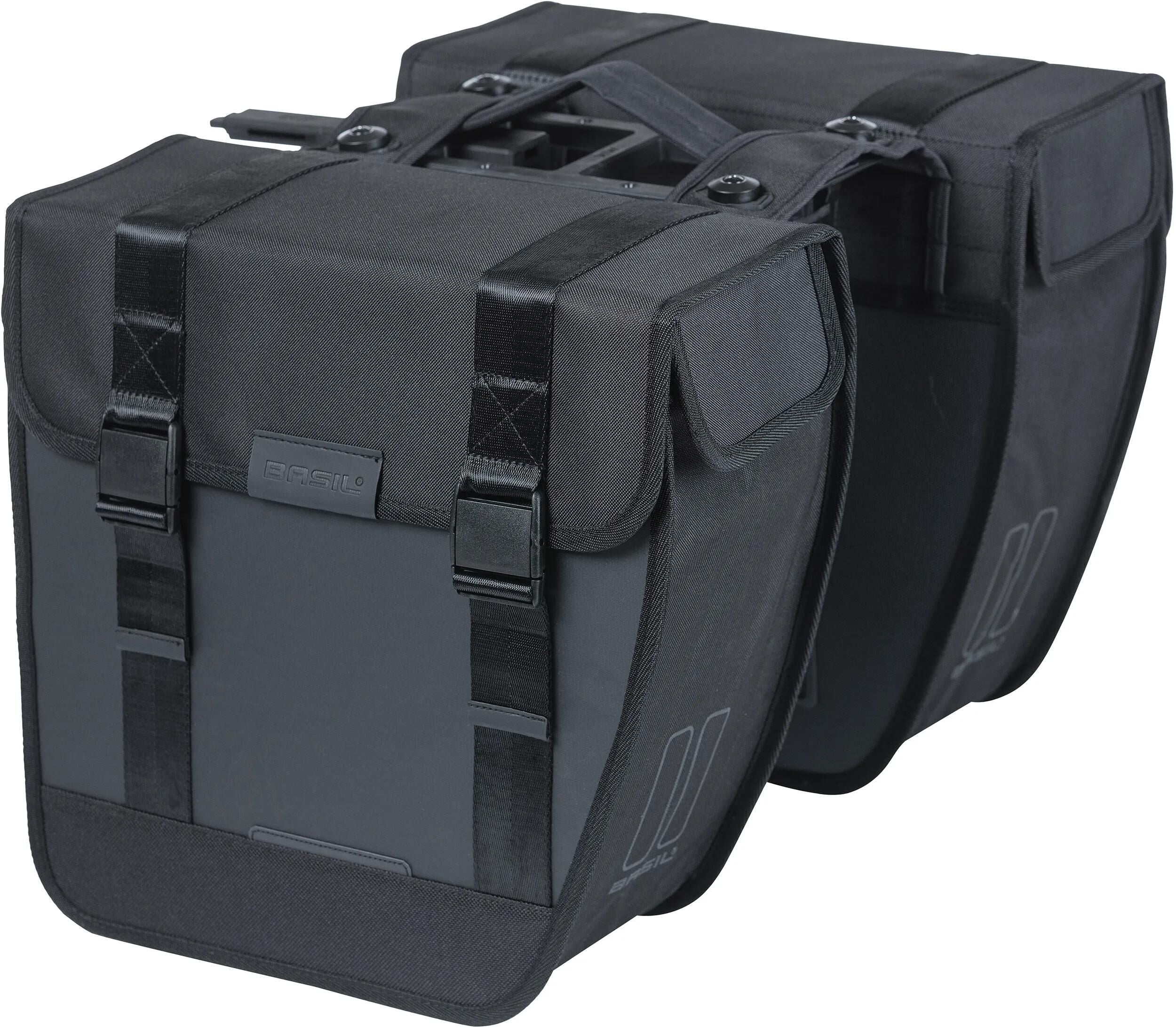 Basil dubbele tas tour waterdicht mik 28l zwart