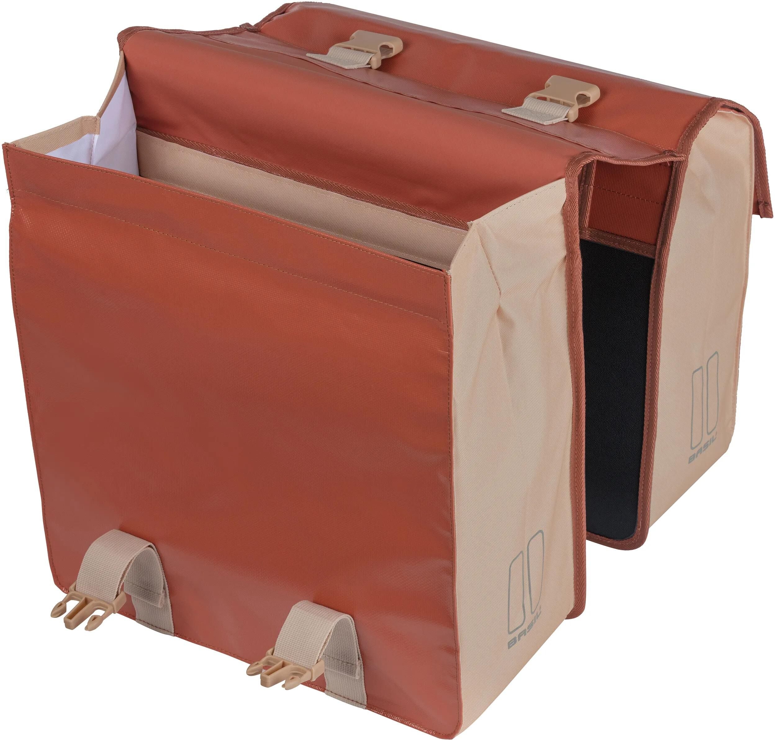Basil Urban Load double sacoche 48-53L terre rouge rose