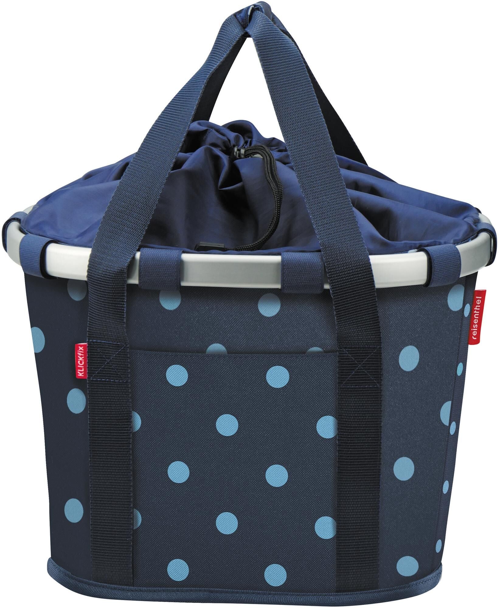 Klickfix rixen kaul shoppertas bikebasket shop.bag r k bikebasket mixed dots blue