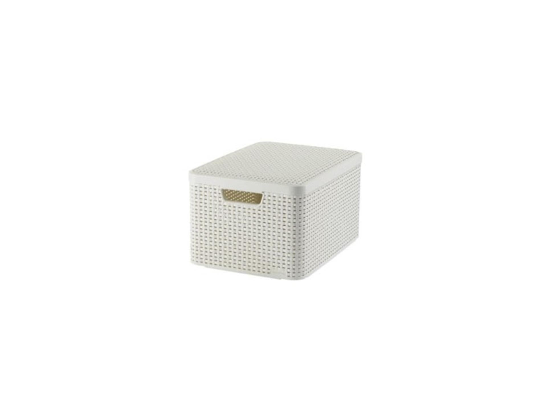 Curver stijl opbergmand met deksel 30l wit